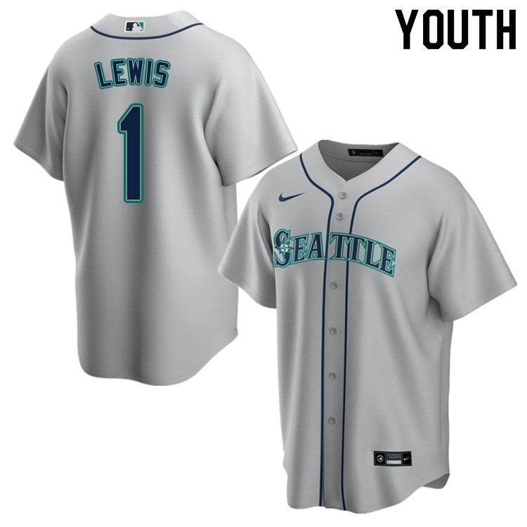 Nike Youth #1 Kyle Lewis Seattle Mariners Baseball Jerseys Sale-Gray